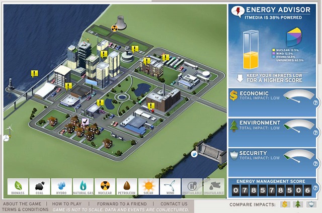 エネルギー問題を考えるシムシティ風ゲーム Itmedia News