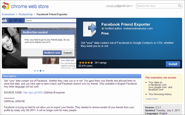  facebook friend exporter