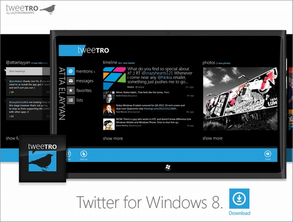 Windows 8向け無料Twitterクライアント「Tweetro」終了 API利用制限で ...