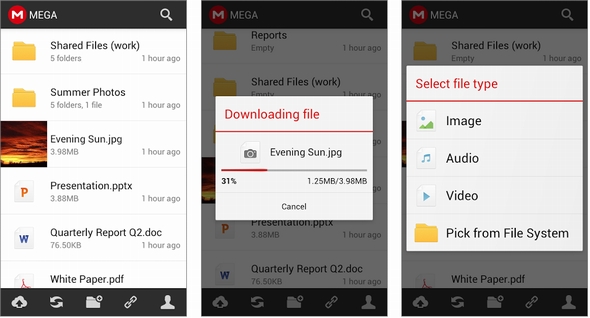 50gバイト無料のクラウドストレージ Mega Androidアプリを公開 Itmedia News
