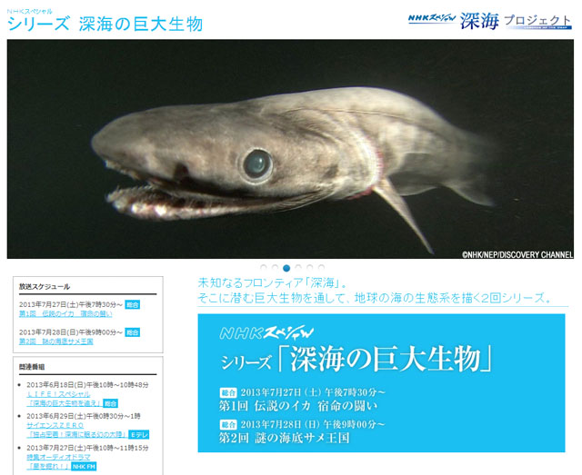 Nhkスペシャル 深海の巨大生物 2夜連続放送 Itmedia News