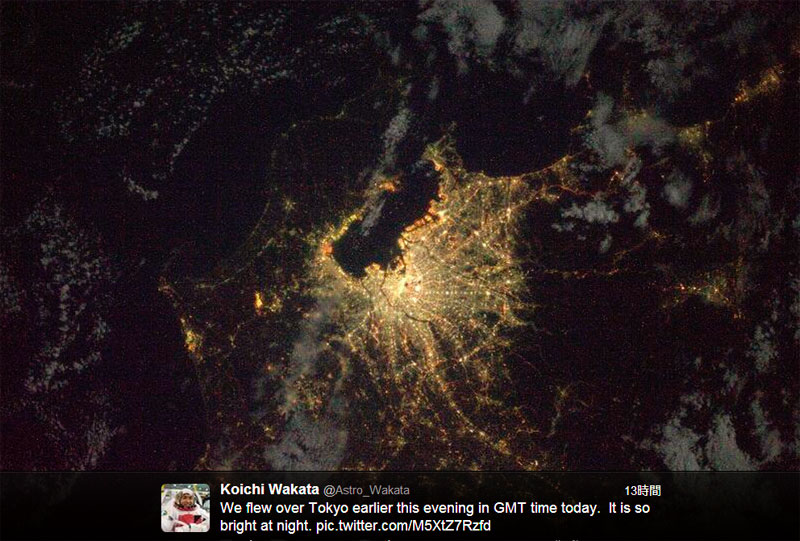 東京の夜はとても明るい 若田光一さん 宇宙からtwitterに写真を投稿 Itmedia News