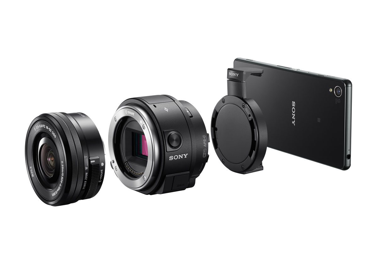 ソニー、レンズ交換式・APS-Cのレンズスタイルカメラ「QX1」国内発売