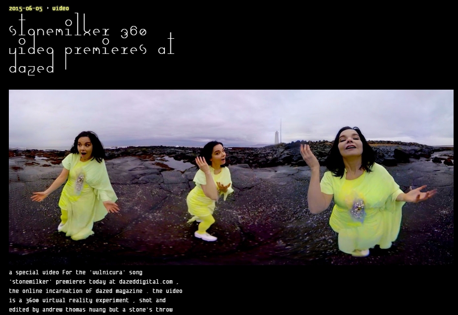 ビョーク、360度パノラマミュージックビデオをYouTubeで公開 - ITmedia