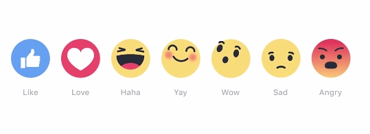 Facebook いいね 以外の共感ボタン Reactions のテストを開始