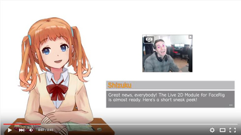 あなたもアニメの世界に 顔の表情と2次元キャラが連携 Facerig Live2d Module Itmedia News