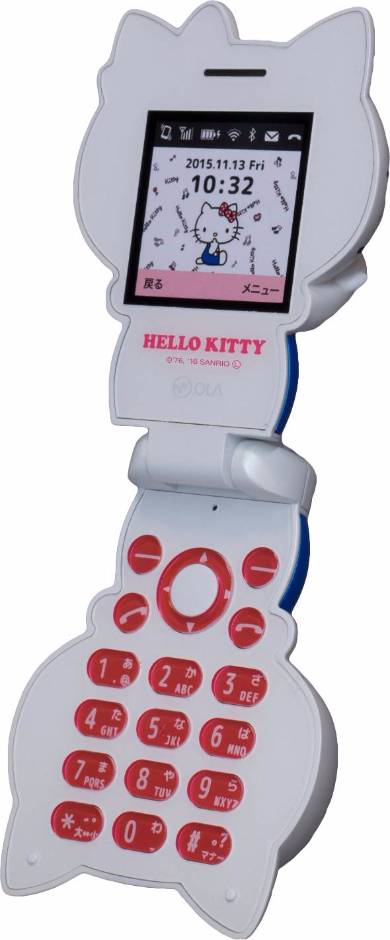 ハローキティ キティちゃん 携帯電話 ハローキティ携帯電話画面サイズ177インチ