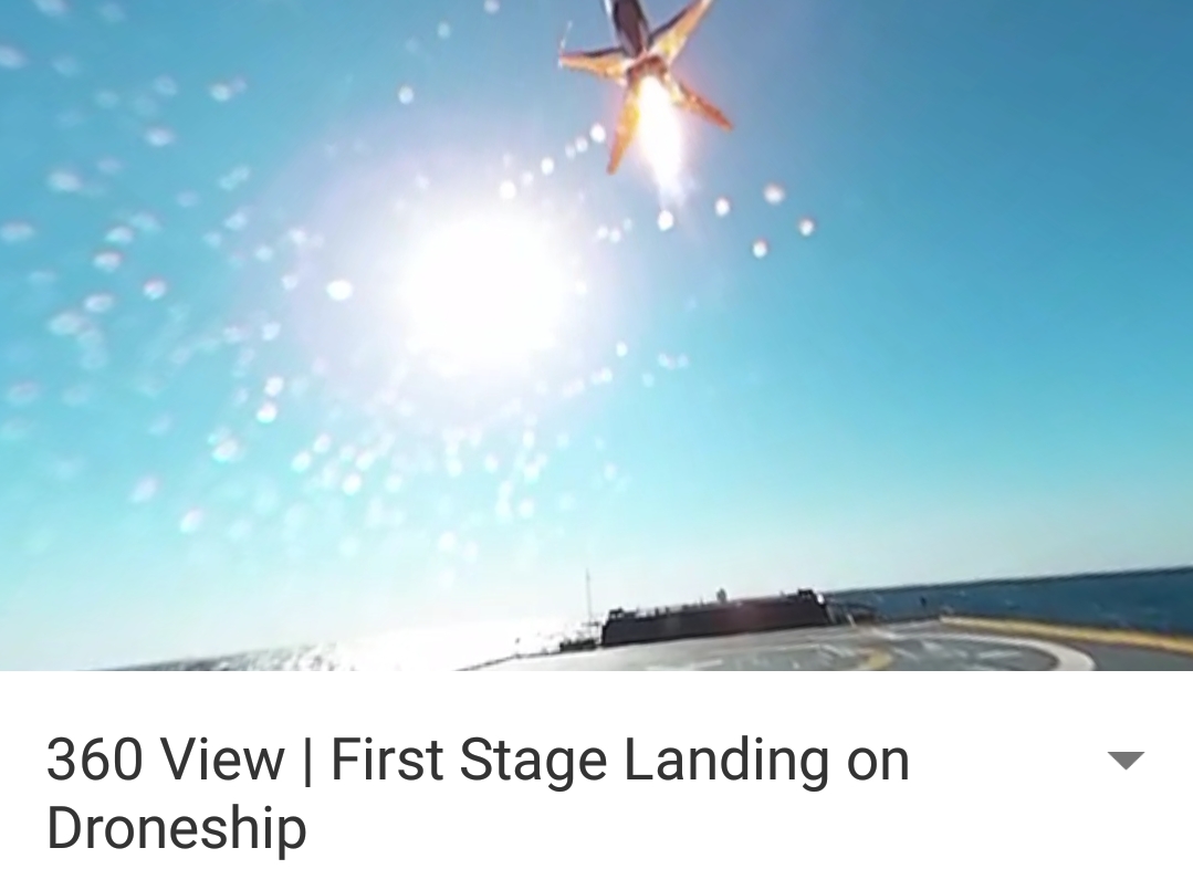 Spacex ファルコン9の洋上着陸成功シーンを360度動画で公開 Itmedia News