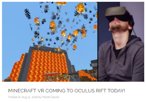 Oculus Riftサポート版 Minecraft Windows 10 Edition Beta 8月15日に公開 Itmedia News