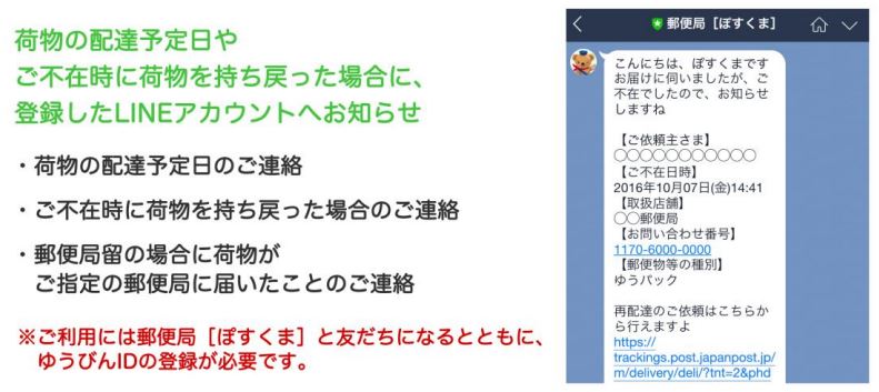 日本郵便 Lineでゆうパック配達予定日を通知 再配達依頼もトーク画面で Itmedia News