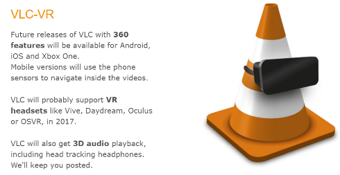 ほぼ万能プレーヤー「VLC」、360度動画をサポート、2017年にはVR HMD対応へ - ITmedia