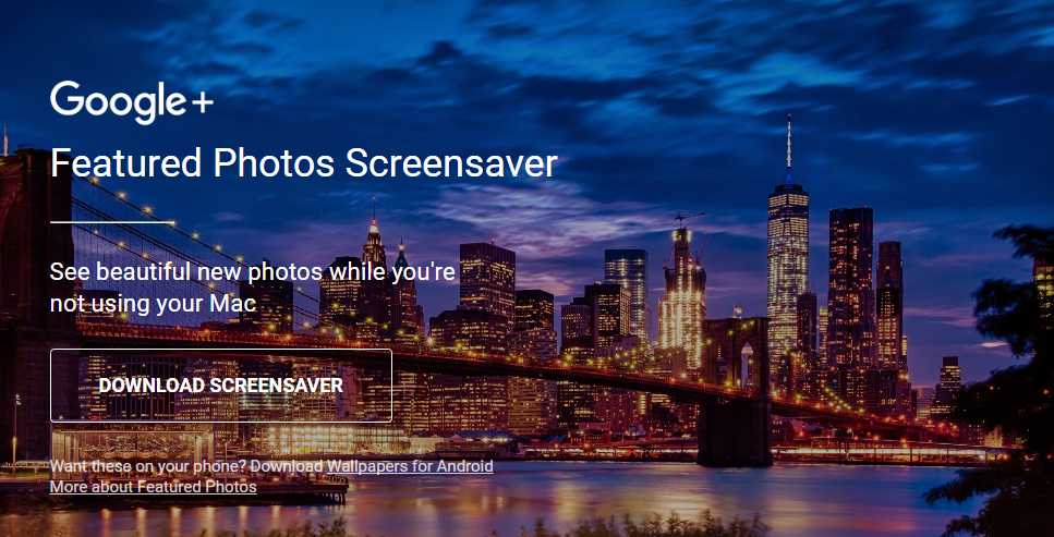 google mac photo screen saver