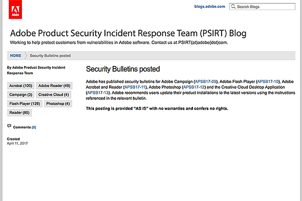 Adobe Product Security Incident Response Team Blog
