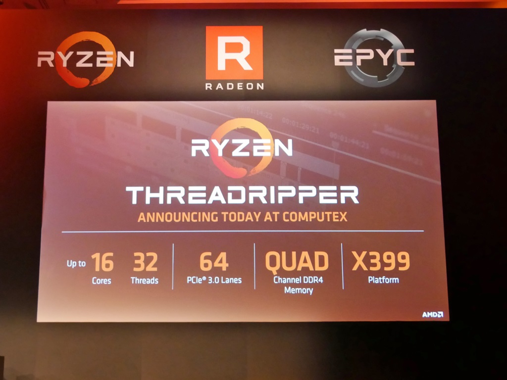 AMD、最大16コア・32スレッドの超ハイエンドプロセッサ「Ryzen