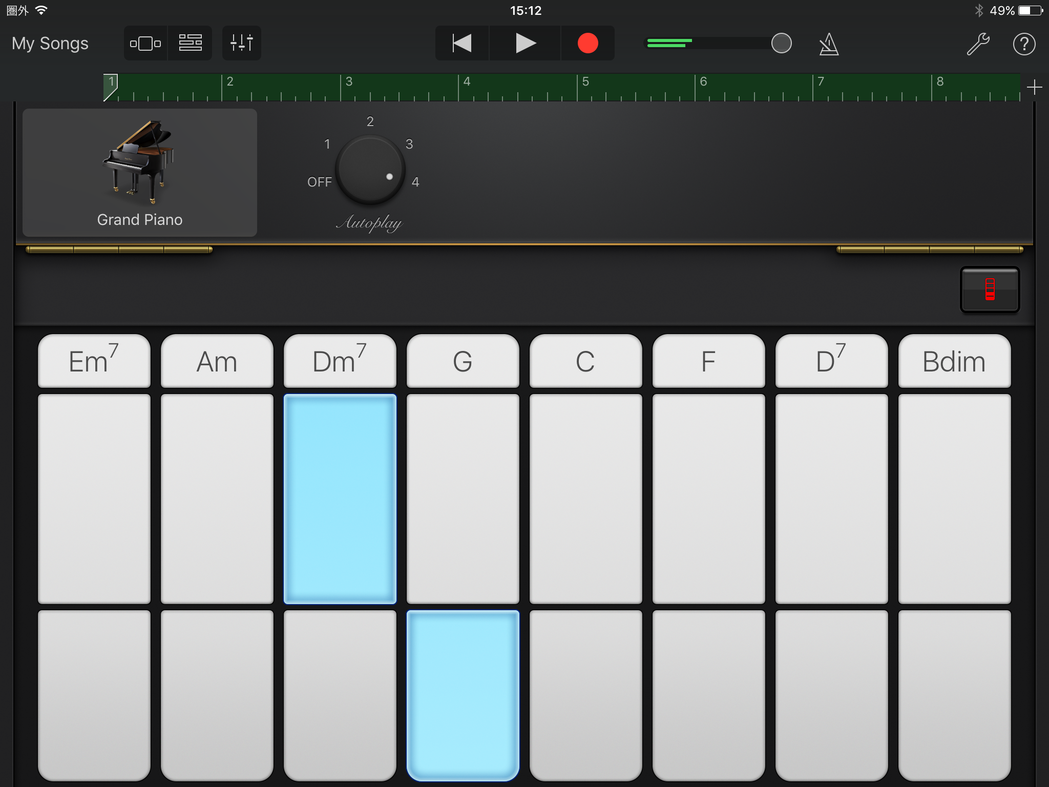 「愛を止めないで」をGarageBandピアノ弾き語り コードを止めないでベースだけ動かして：GarageBandオンザラン