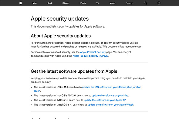 apple security update ios 11