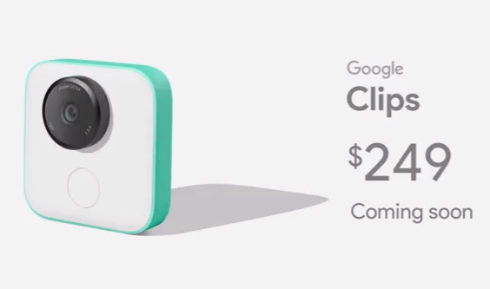 AI搭載ハンズフリーカメラ「Google Clips」、249ドルで発売へ