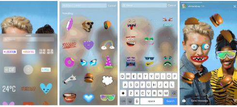 Instagram ストーリー でgiphyのgifスタンプ追加可能に Itmedia News