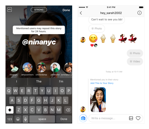 Instagram メンションされた画像を自分のストーリーに追加できる新機能 Itmedia News