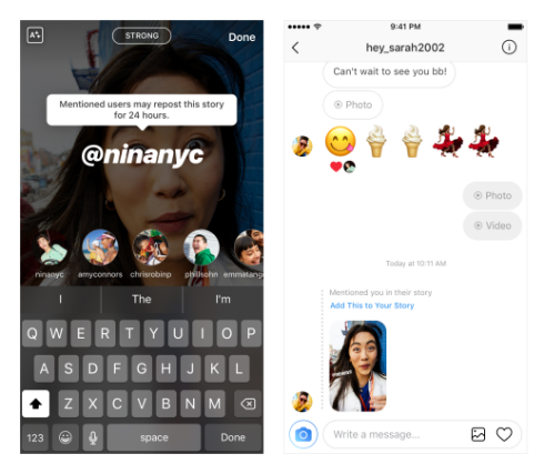 Instagram メンションされた画像を自分のストーリーに追加できる新機能 Itmedia News