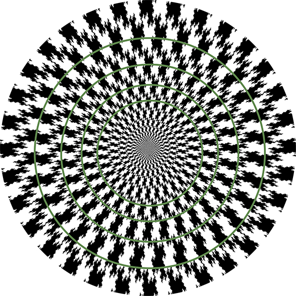 丸いのに歪んで見える不思議な円 あなたの脳もだまされる コンピュータで 錯視 の謎に迫る 1 2 ページ Itmedia News