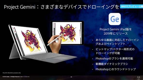 Ipadに Photoshop Cc と新イラスト制作アプリ Project Gemini がやってくる Psdファイルに対応 Adobe Max 18 Itmedia News