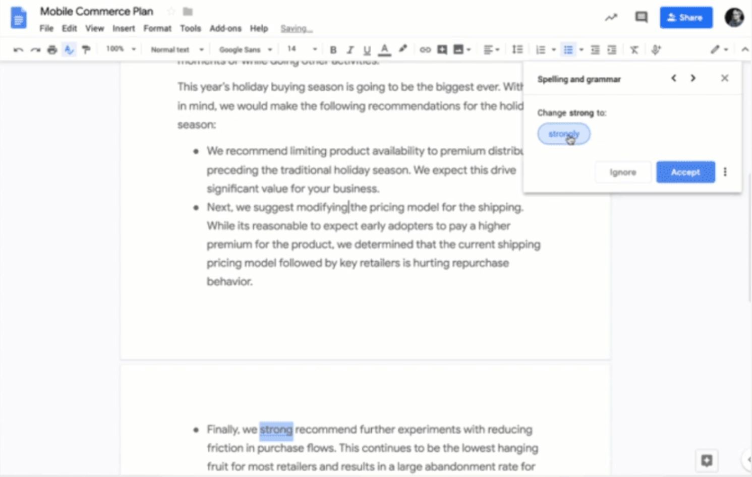 Googleドキュメント のai文法チェッカーが正式版に Itmedia News