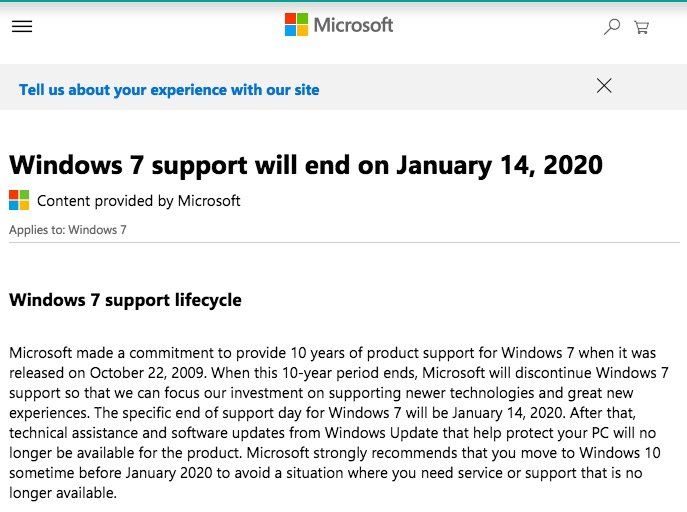 【Windows】Microsoft、Windows 7の画面に「サポート終了」通知を表示へ