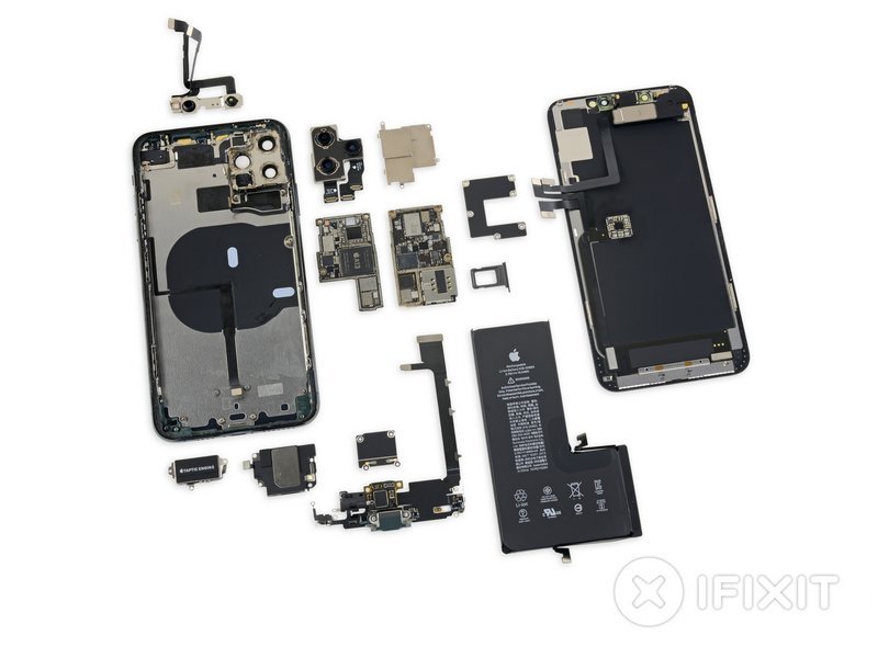 iPhone 11 Pro Max」をiFixitが分解 双方向ワイヤレス充電チップらしき