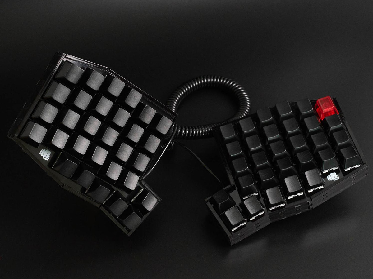 プレゼント サプライズ カスタムERGODOX 自作キーボード オレンジ