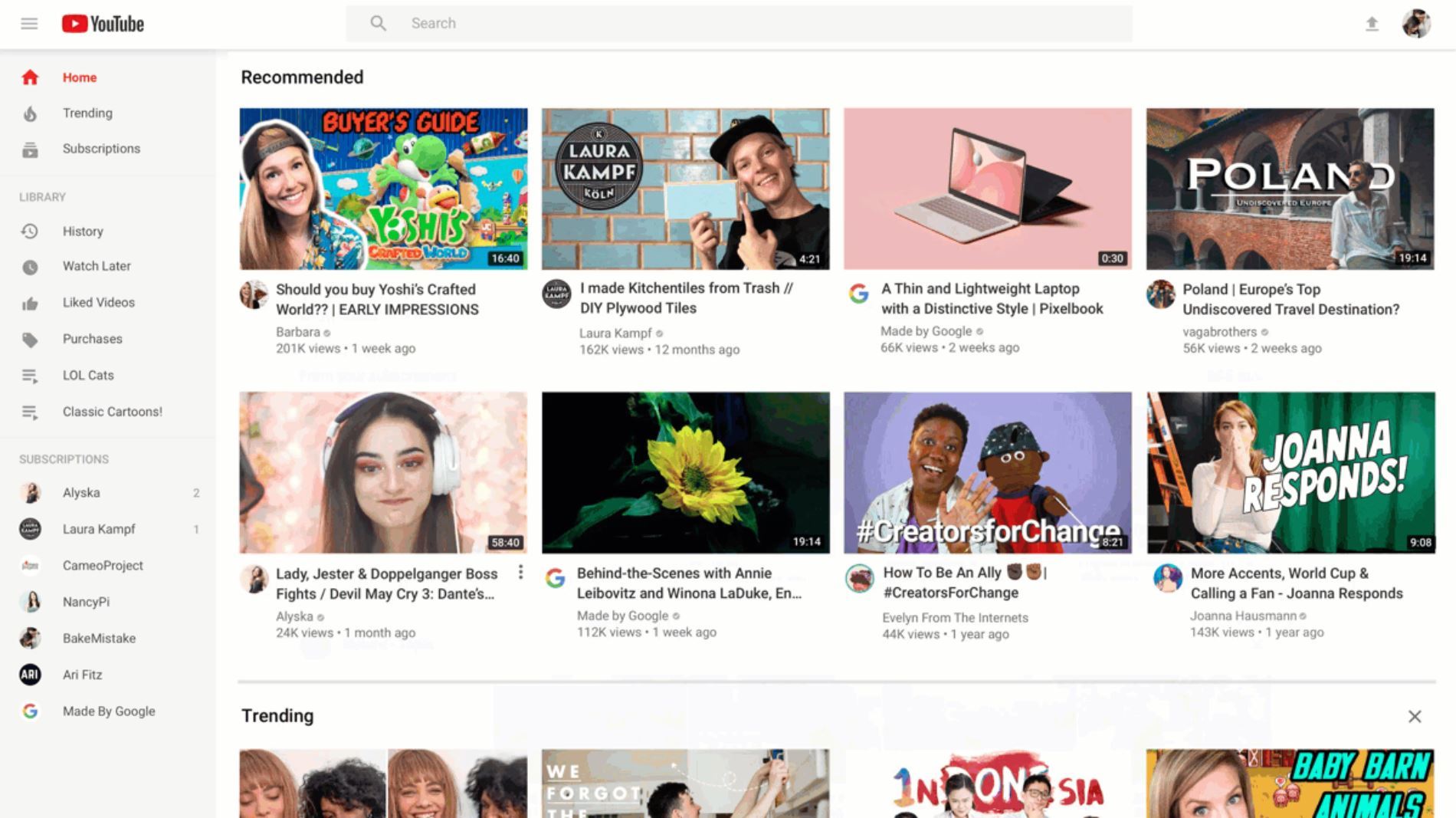 Youtubeのデスクトップ版 ホーム にデザイン変更と新機能 Itmedia News