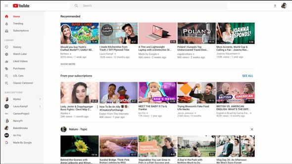 Youtubeのデスクトップ版 ホーム にデザイン変更と新機能 Itmedia News