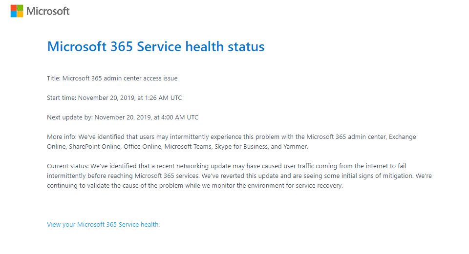 Microsoft 365 で障害発生 Teams Skype など利用しづらい状況 アップデートが影響か Itmedia News