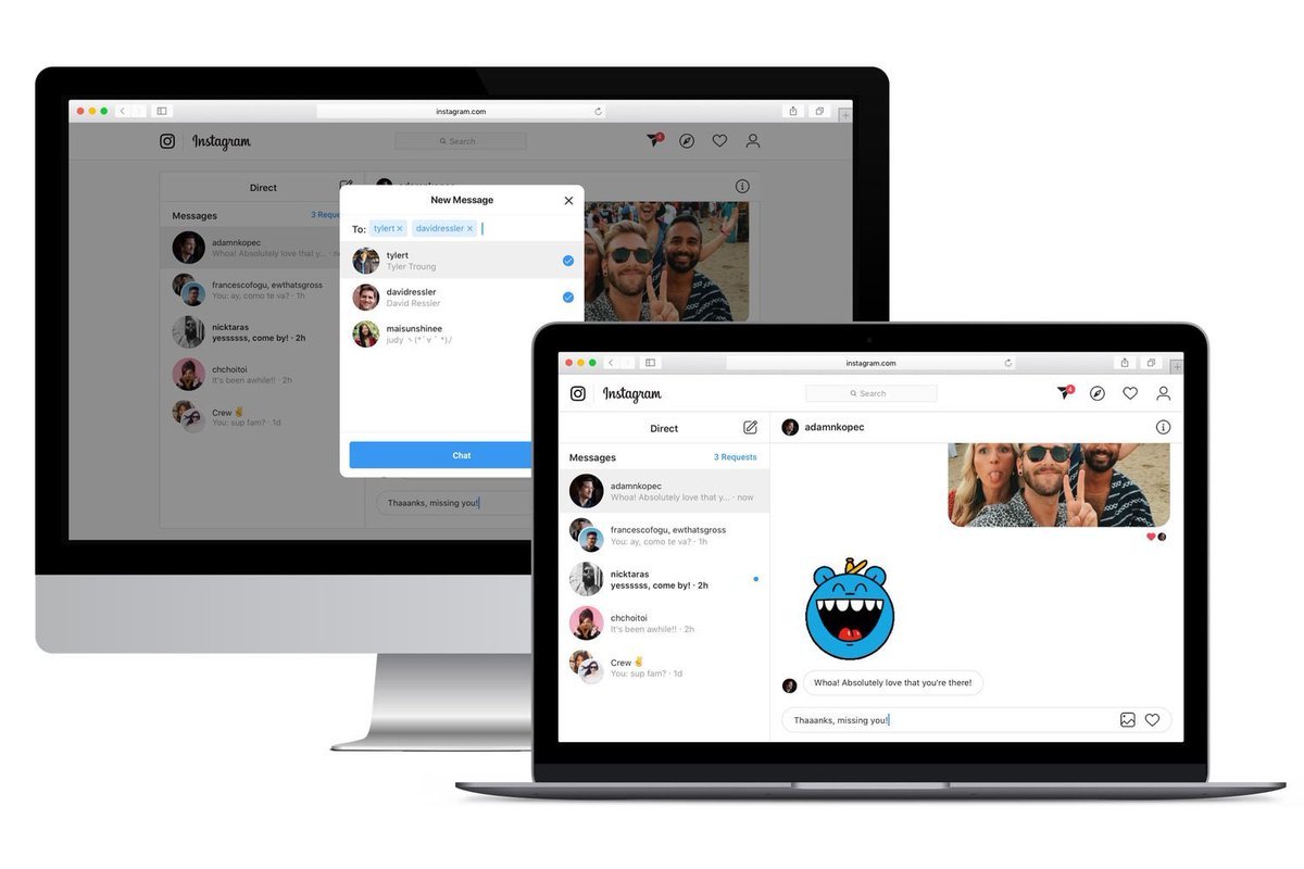 Instagram デスクトップブラウザからのdmをテスト中 Itmedia News