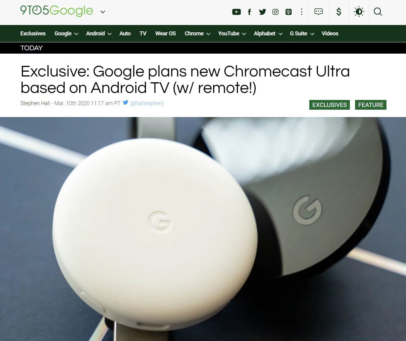 Googleが2代目「Chromecast Ultra」をリモコン付きで発売のうわさ ...