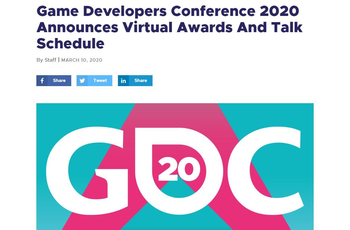 新型コロナで延期の「GDC 2020」、講演をオンラインで Microsoftは別途Mixerでゲーム開発者イベント ITmedia NEWS