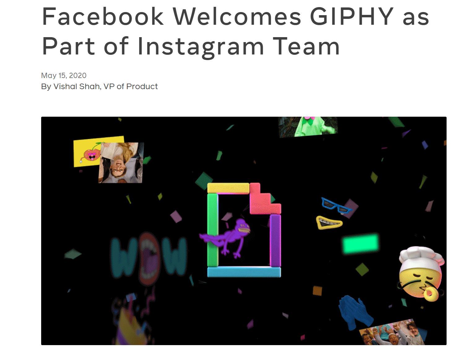 Facebook Welcomes GIPHY as Part of Instagram Team