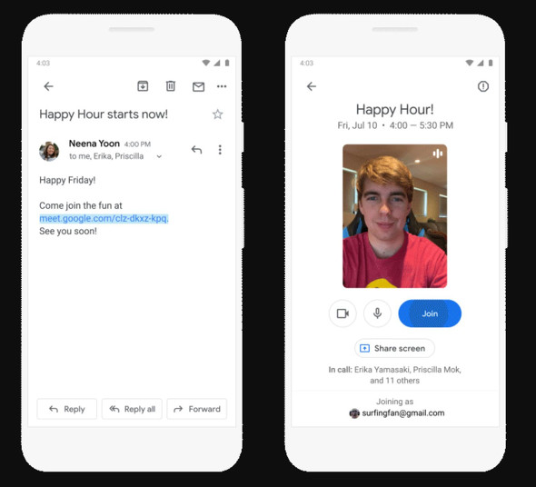 Gmailアプリだけでスマートフォンでのgoogle Meet利用が可能に Itmedia News