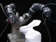 熱線を両手で操るロボット彫刻家、動物を彫り上げる