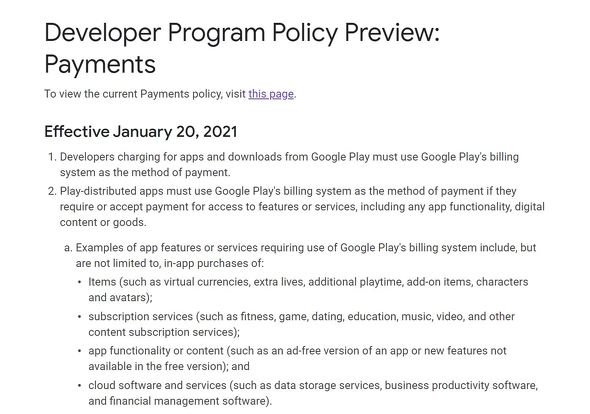 Google 公式androidアプリストアでの課金システム利用 30 手数料支払 義務付けを明確化 Itmedia News