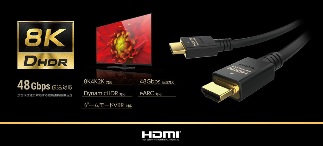 柔らかい HEC ARC ケーブル 18Gbps超高速伝送, 60Hz,HDMI2.0 LinkinPerk ク機能 4K サポート