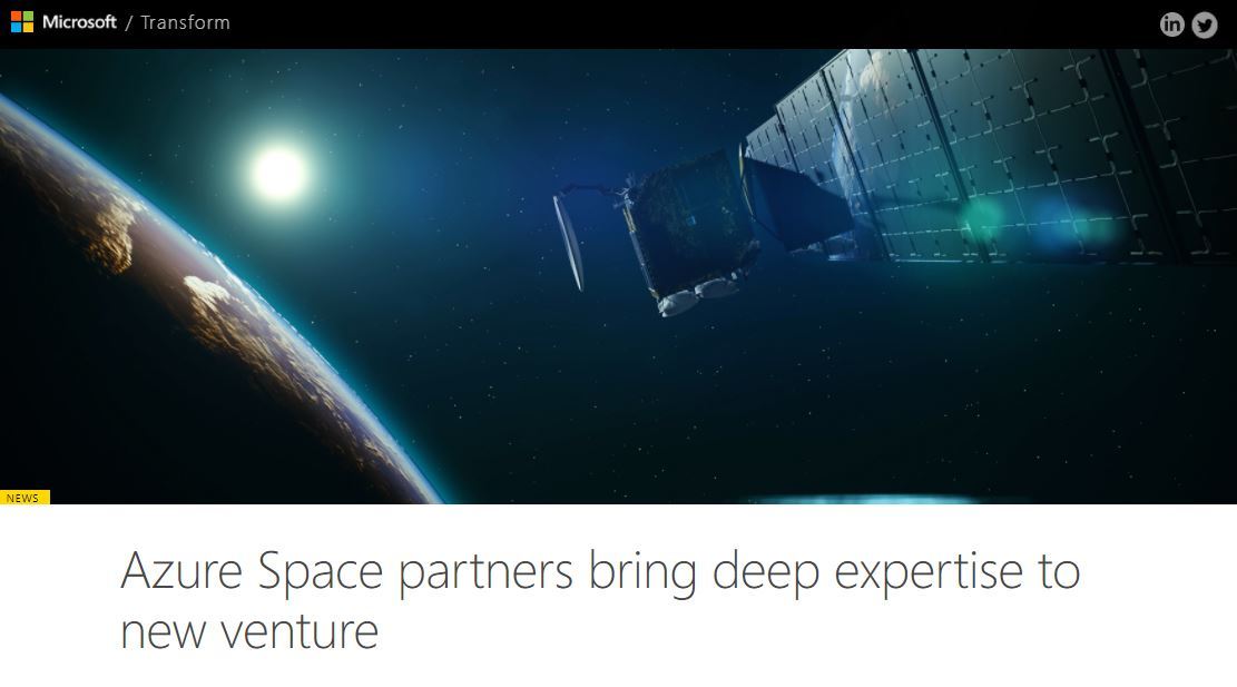 Microsoft、宇宙事業「Azure Space」でイーロン・マスク氏のSpaceXと提携