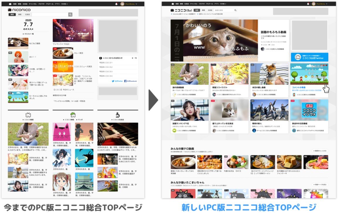 ニコニコ動画、トップページとロゴを刷新　人気動画の自動再生機能を追加