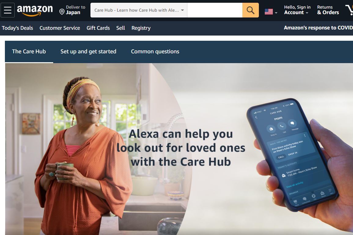 Amazon、Alexaと話したかどうかで遠くの家族の安否を確認できる「Care Hub」始動