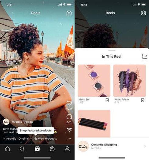 Instagram、「リール」動画に商品タグ付け機能を追加　ECサイトへ誘導