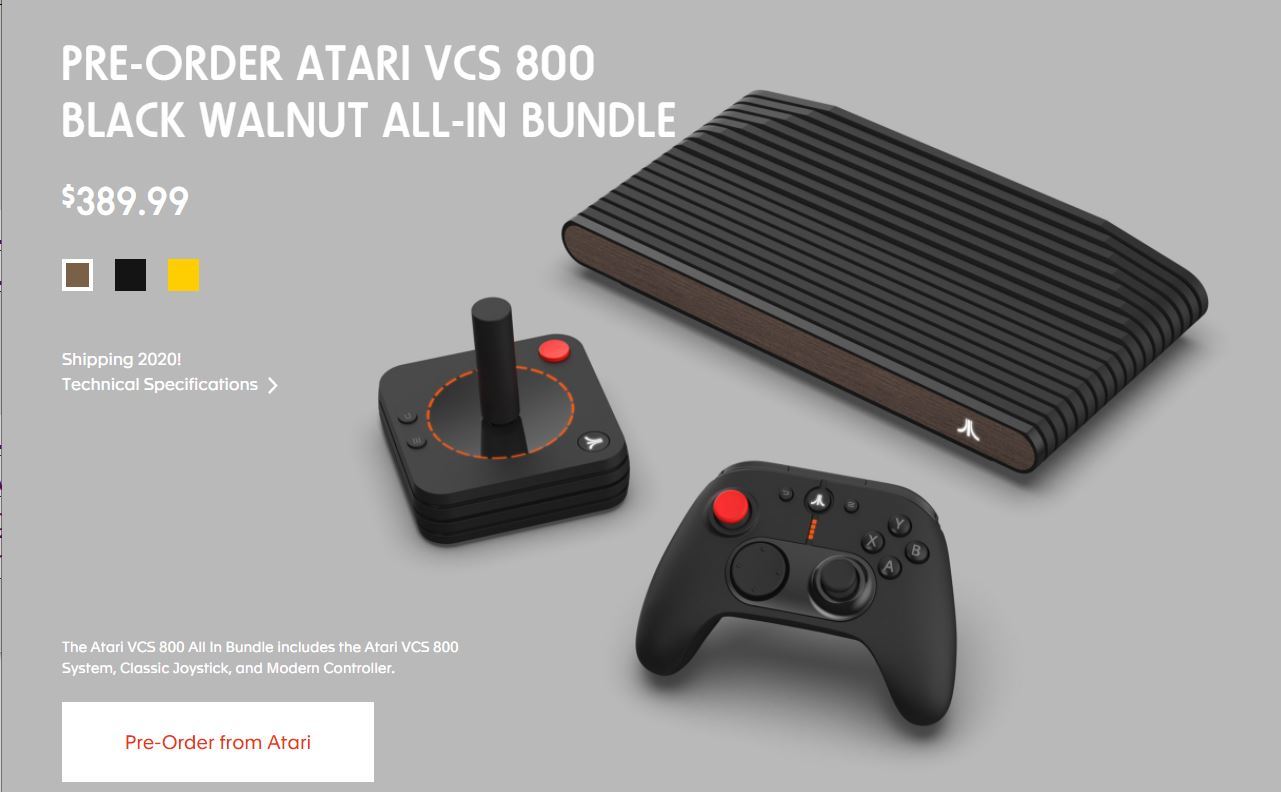 Atariの新ゲームコンソール「Atari VCS」は独自OSにChromeブラウザ搭載