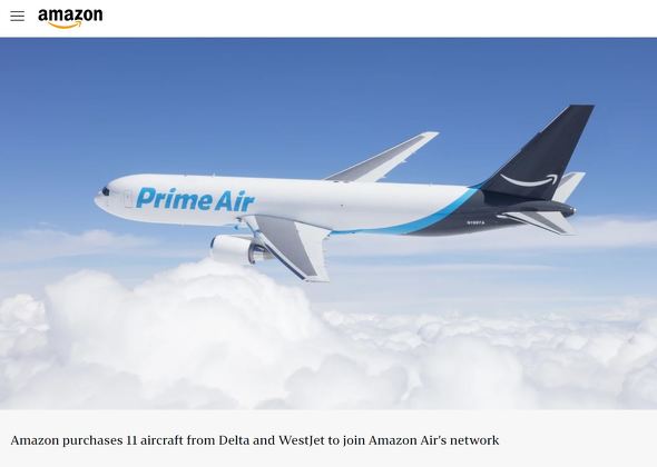 Amazon Com 空輸用に中古ジェット11機をデルタ航空とウェストジェットから購入 Itmedia News