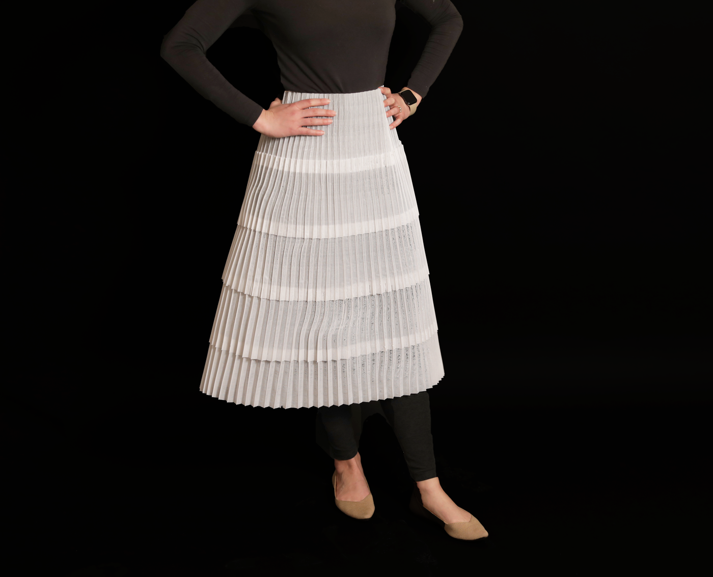 着られる柔軟なスカートを3Dプリンタで印刷　MIT「DefeXtiles」開発