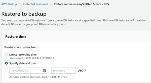 AWS、Amazon RDSのデータベースを任意の時点に戻せる機能　AWS Backupに追加