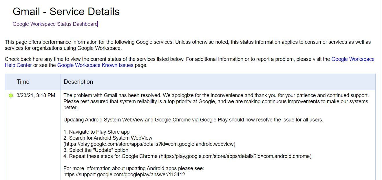 AndroidでGmailなどが開けない問題、GoogleがWebViewとChromeの修正アップデート公開